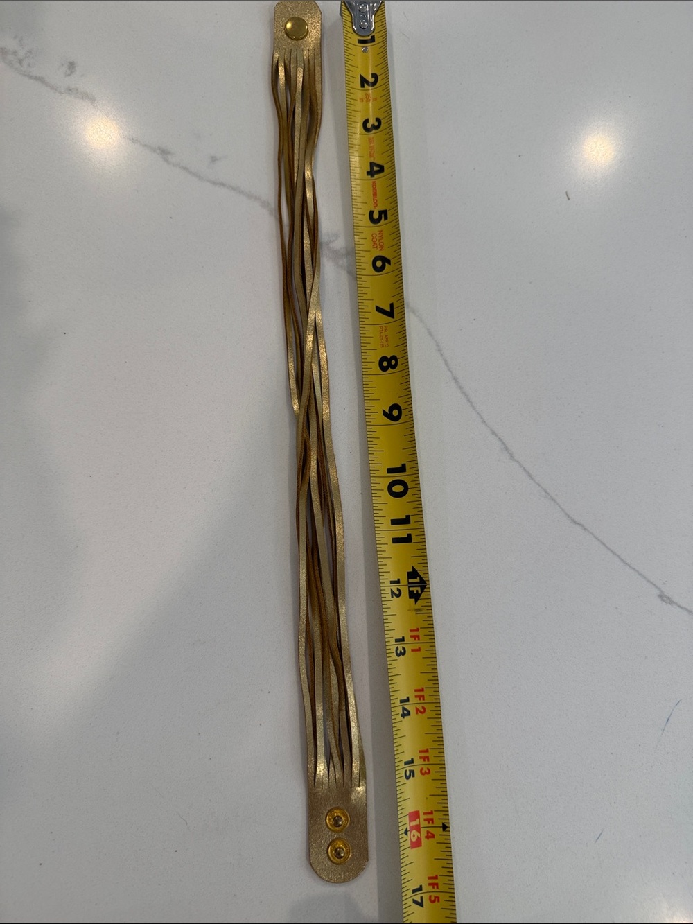 Linea Pelle Gold Leather Wrap Bracelet - Picture 3 of 4